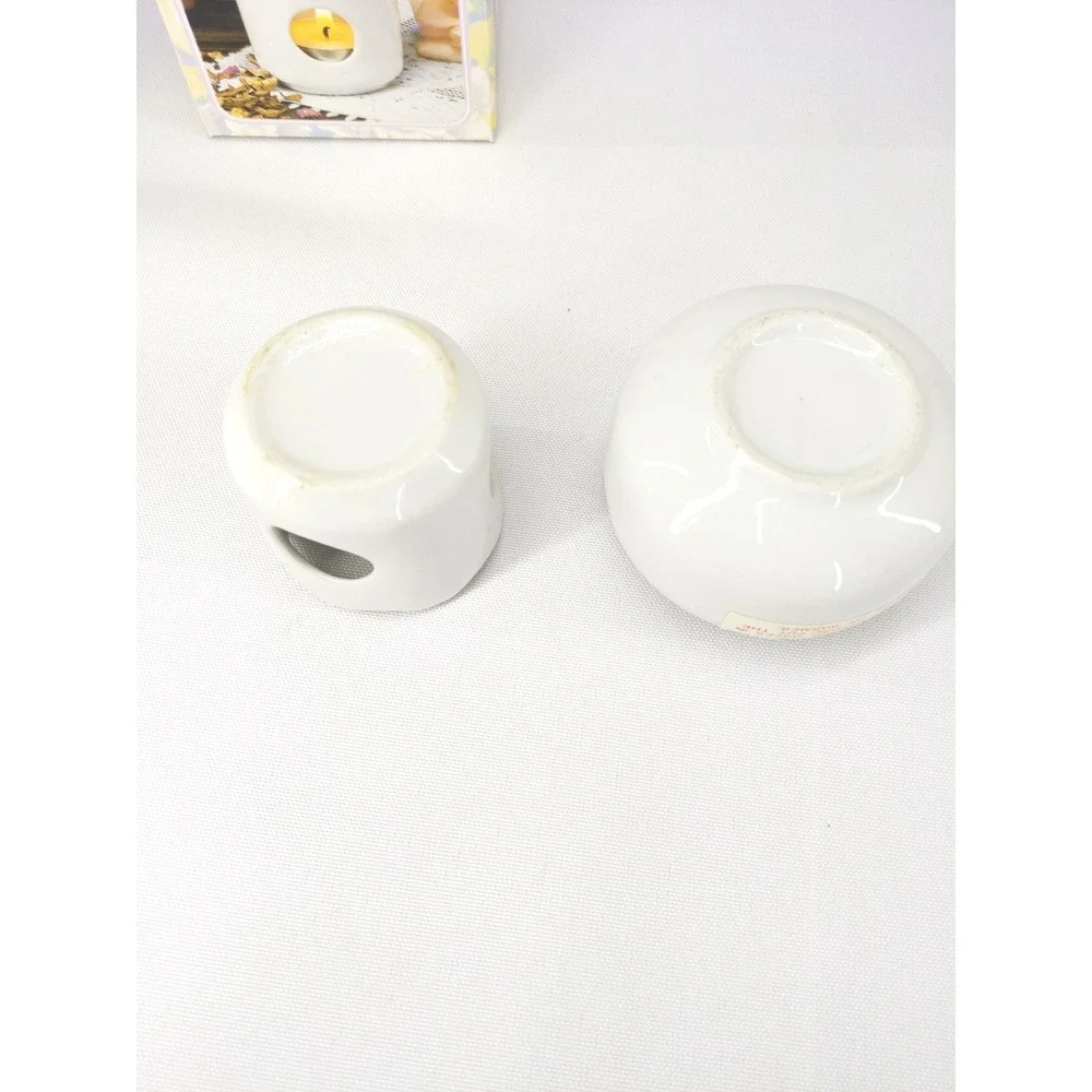 vtg 90s 1994 Floral Candle‎ Tea Light Oil Vaporizer Potpourri Warmer